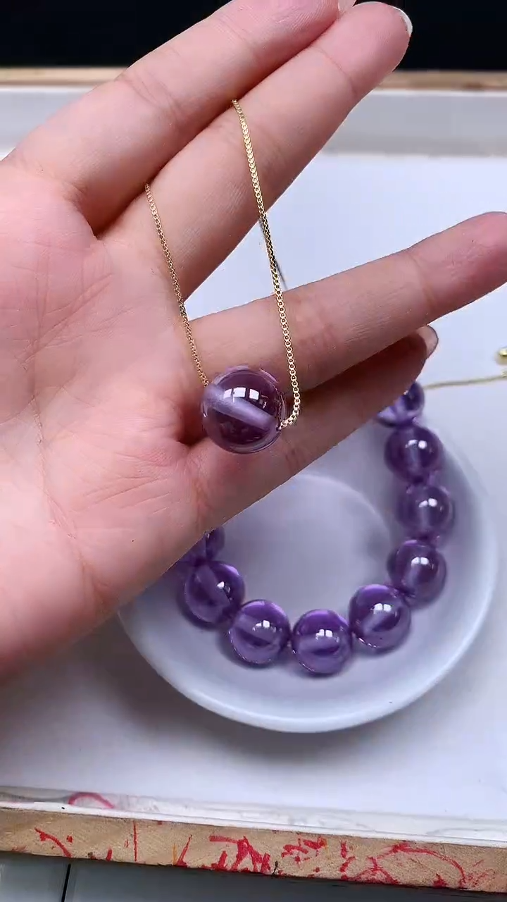 未镶嵌天然锆石散珠浅紫锆石14mm1个9.9元