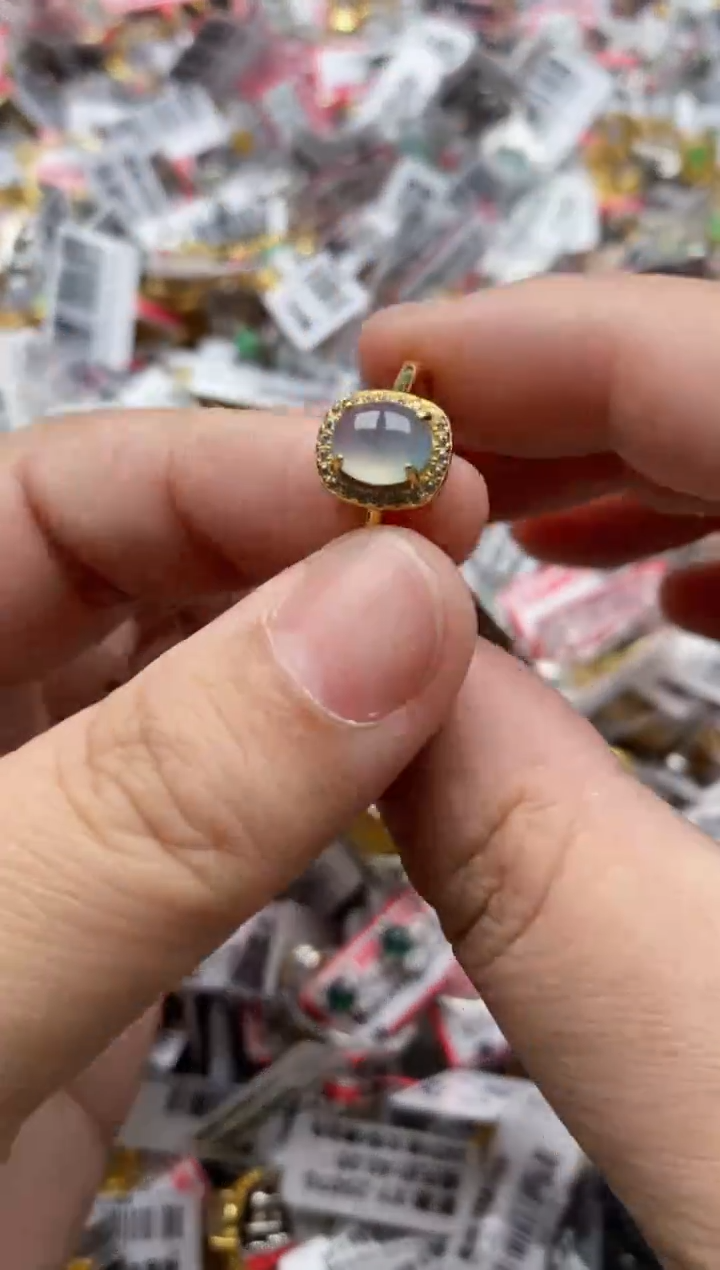 【闪购商品】翡翠戒指银S925镶嵌44444---8