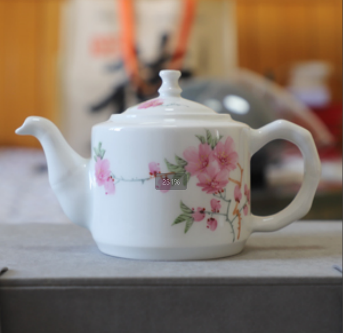 LQ06水点桃花竹节壶