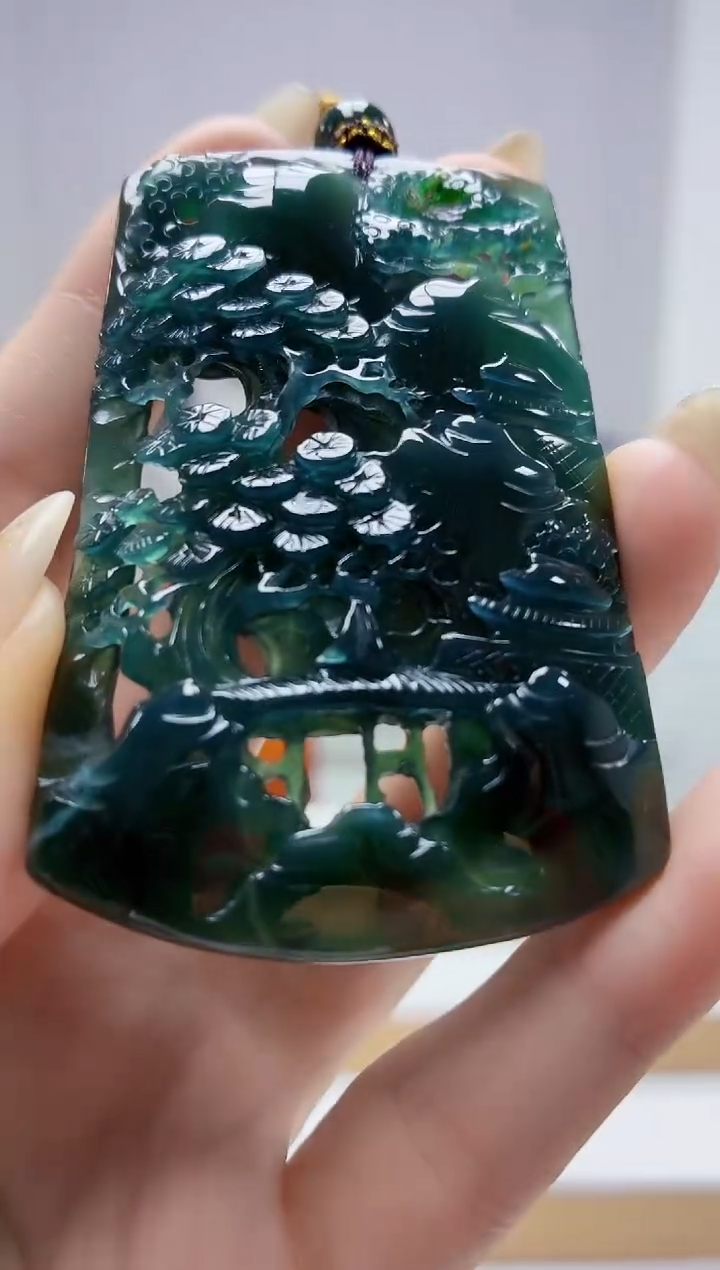 未镶嵌定制翡翠4898jw-毛货挂件172