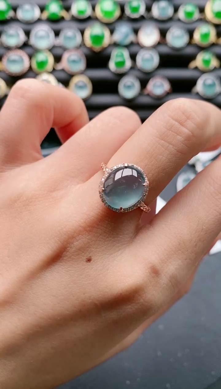 【闪购商品】翡翠戒指银S925镶嵌1111111