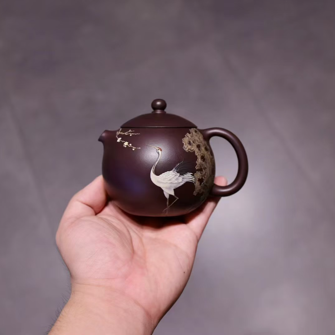 鹤舞云霄/西施壶/汪庆红手制