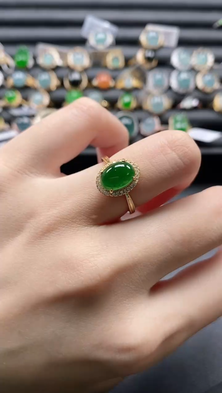 【闪购商品】翡翠戒指银S925镶嵌11111