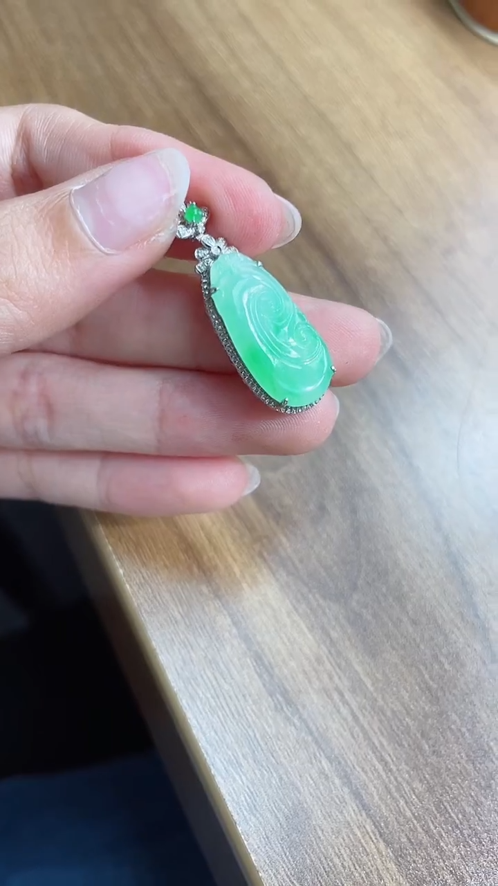 吊坠(不含链)未镶嵌翡翠38如意1033