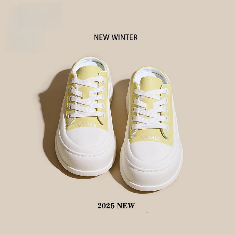 爆款厚底增高包头半拖鞋女2025年新款春秋外穿懒人一脚蹬休闲拖鞋