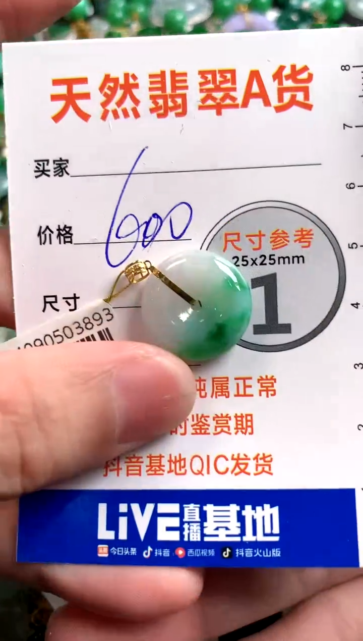 【闪购商品】翡翠颈饰18K金镶嵌0245841653