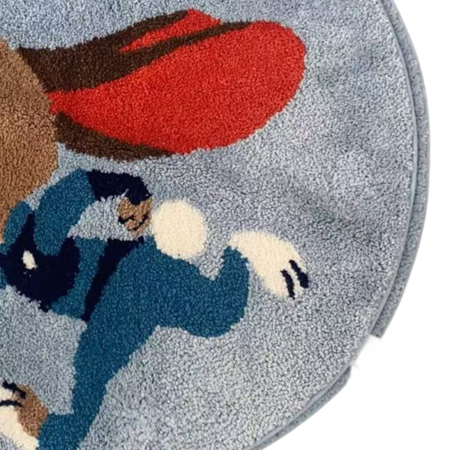 可爱小兔子圆垫地垫80*80cm