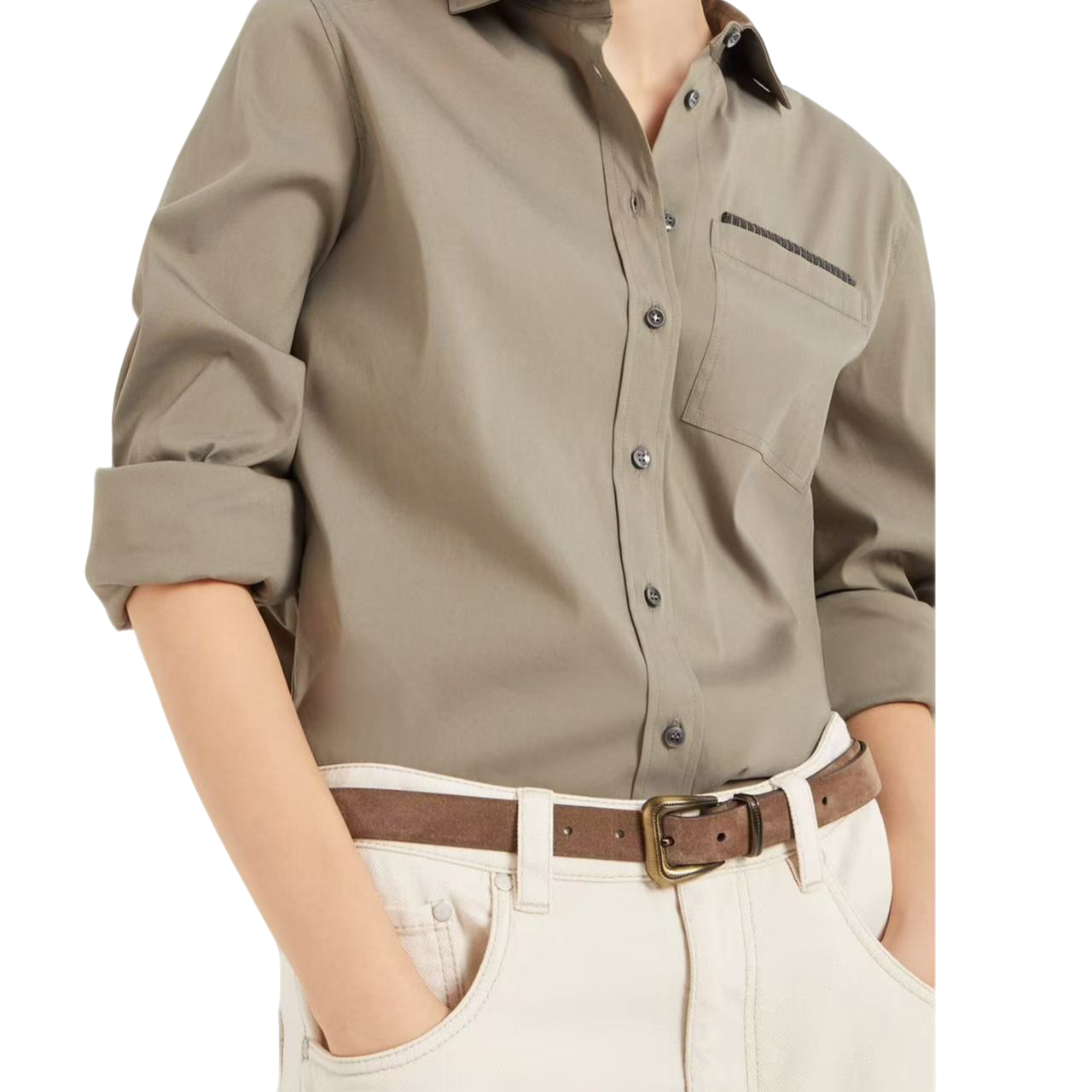 未使用 Brunello Cucinelli/布鲁内洛·库奇内利 长袖衬衫