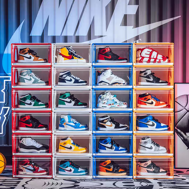 严选好物--抽拉磁吸鞋盒球鞋收纳盒球鞋盒鞋墙