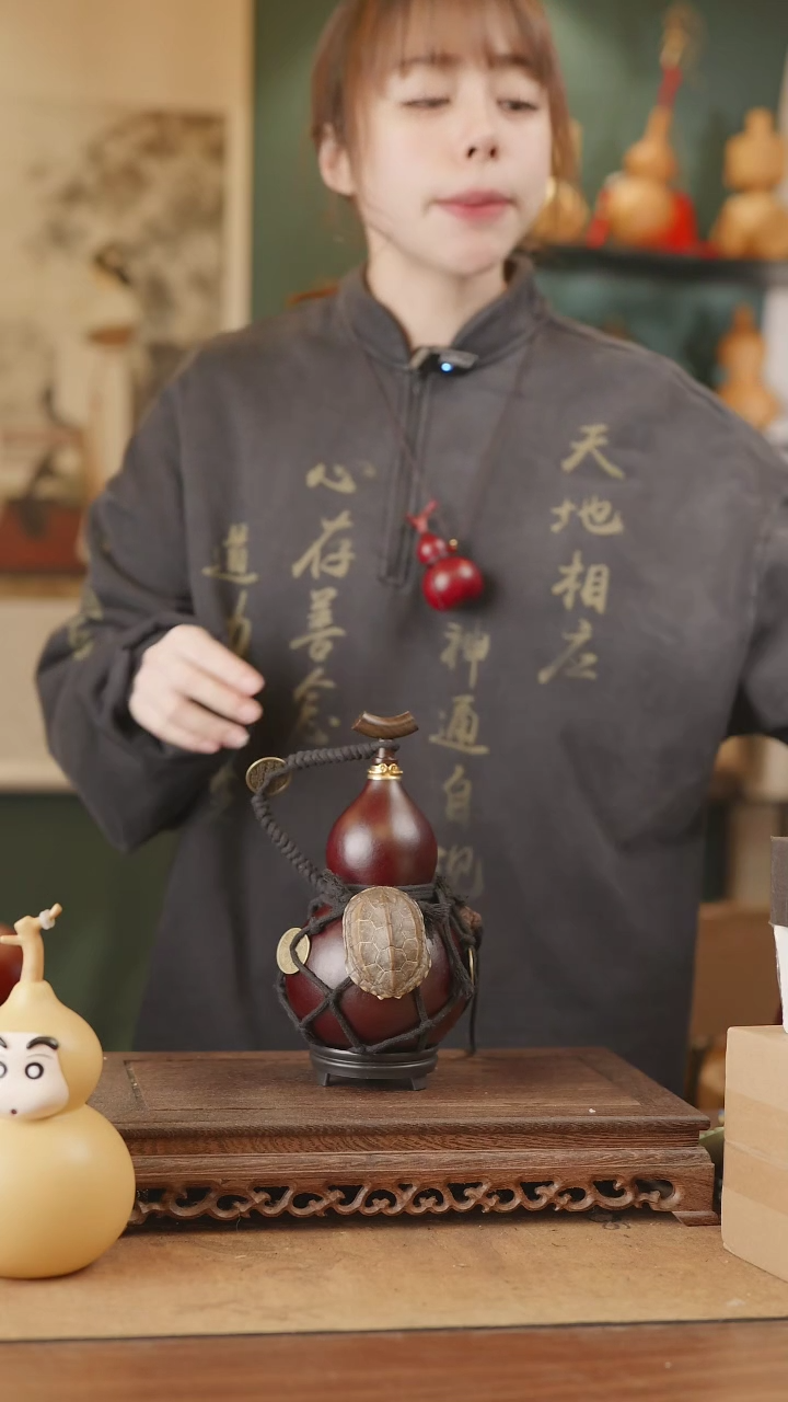 【闪购商品】280号精品天然大漆工艺防渗内胆酒葫芦~