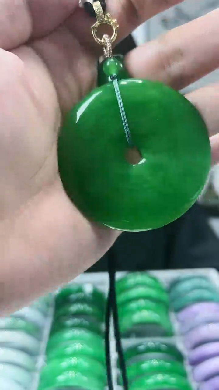 【闪购商品】砖雕s112 正阳绿平安扣吊坠