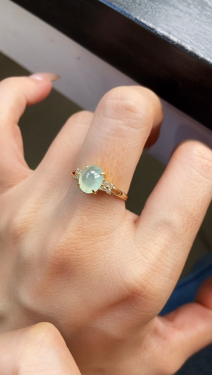 银S925镶嵌戒指翡翠12