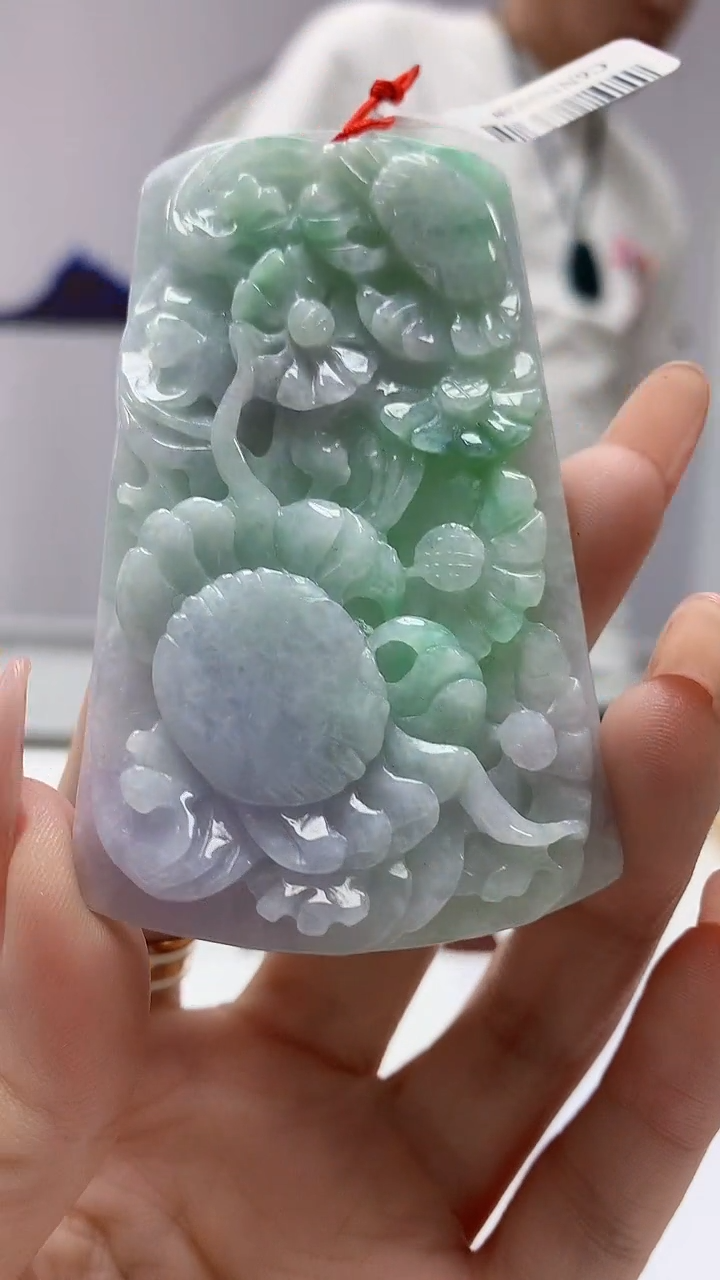 【闪购商品】定制翡翠未镶嵌4812DD-毛货挂件54