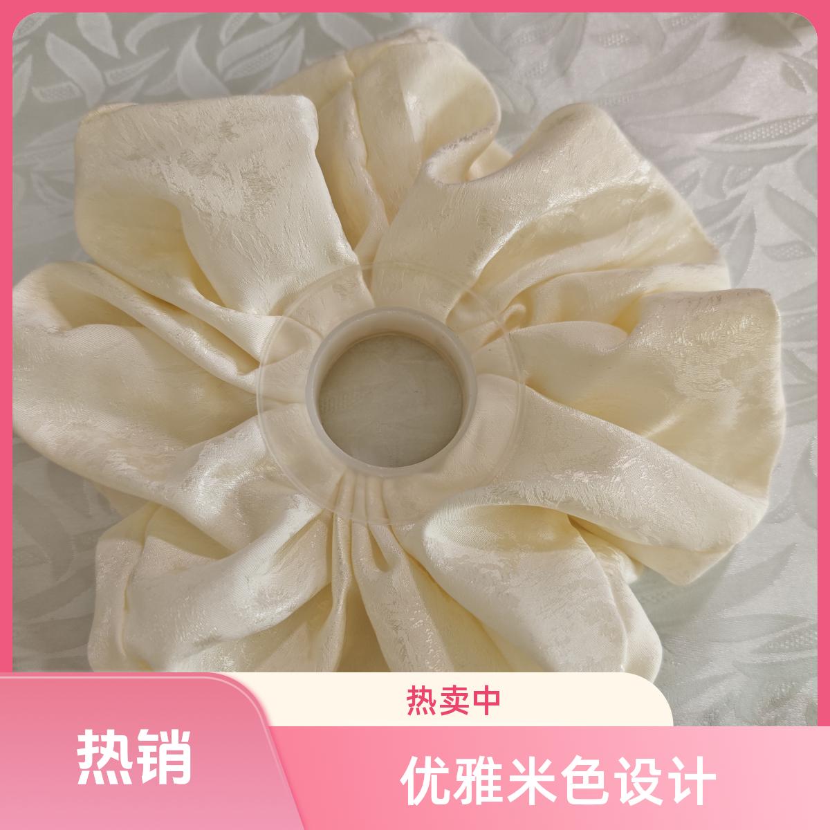 手工发圈法式纯色优雅百搭温柔超仙可爱