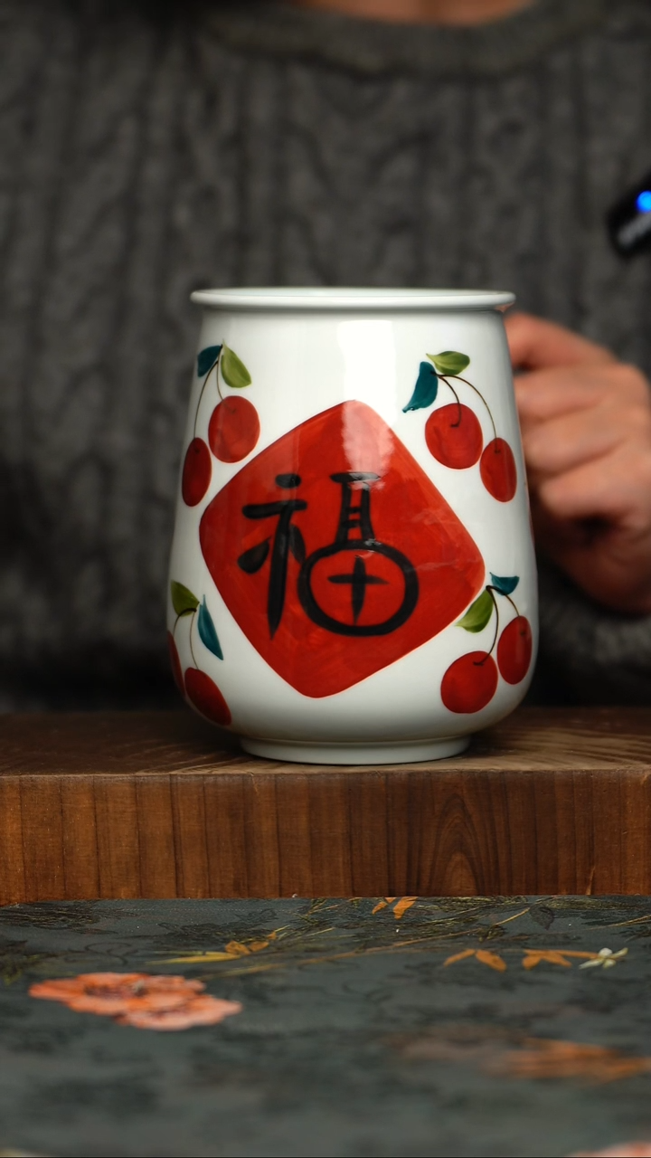 瓷片釉下彩手工手绘同款