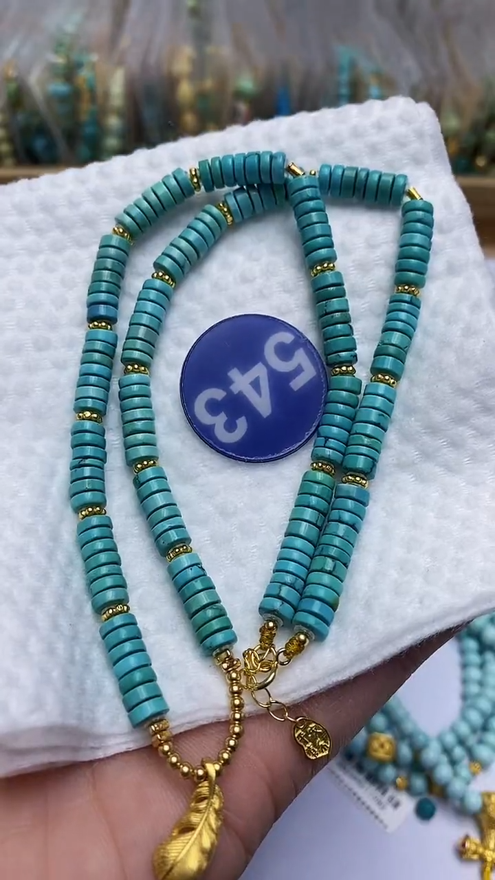 【闪购商品】绿松石项链银S925镶嵌543