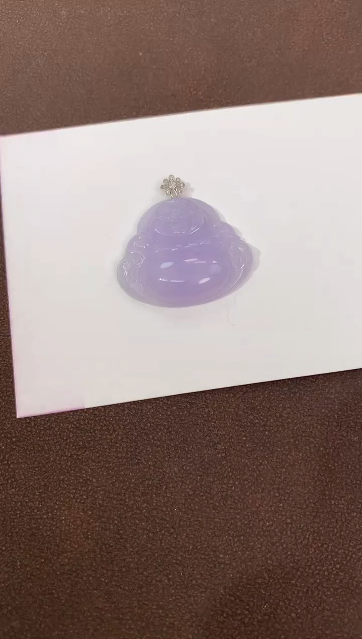 【闪购商品】翡翠颈饰18K金镶嵌天然缅甸a货翡翠