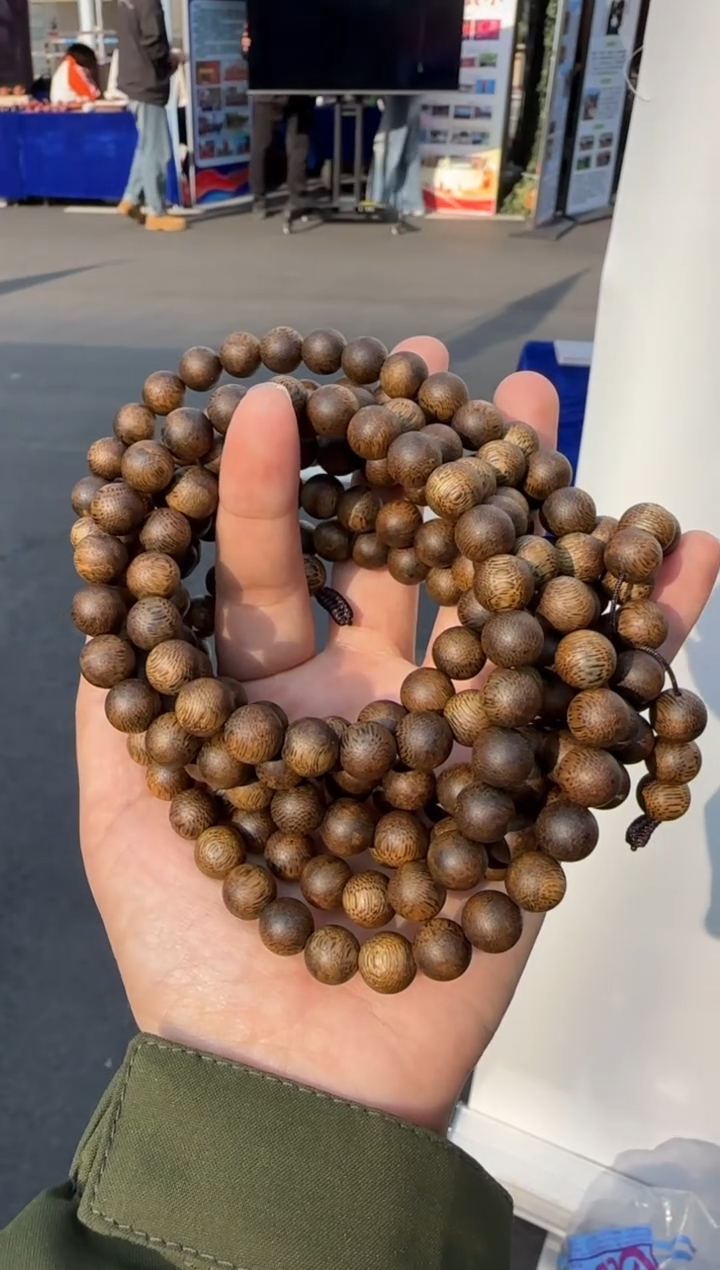 沉香手串99沉海南奇楠香霸正圆珠9mm108颗34g+多样性发1