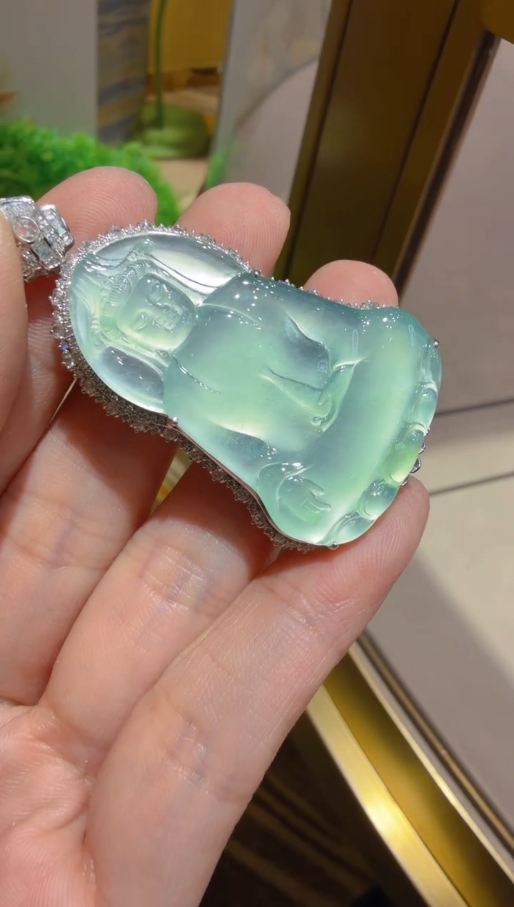 吊坠(不含链)18K金镶嵌翡翠多样性团购发一件