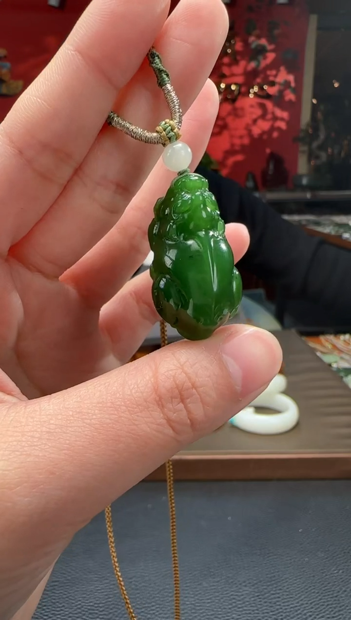 【闪购商品】和田玉颈饰未镶嵌碧玉貔貅