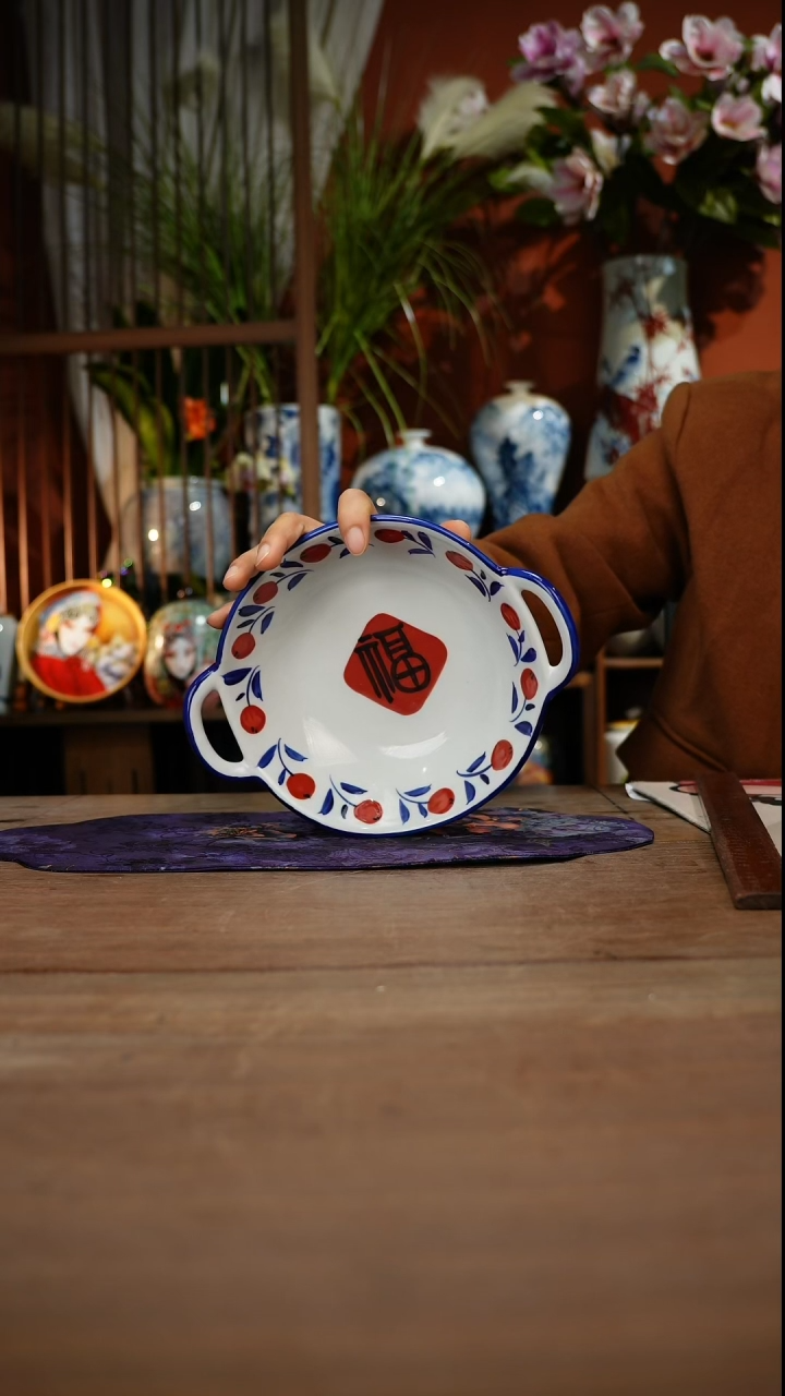 当代当代高温釉下彩手绘陶瓷餐具