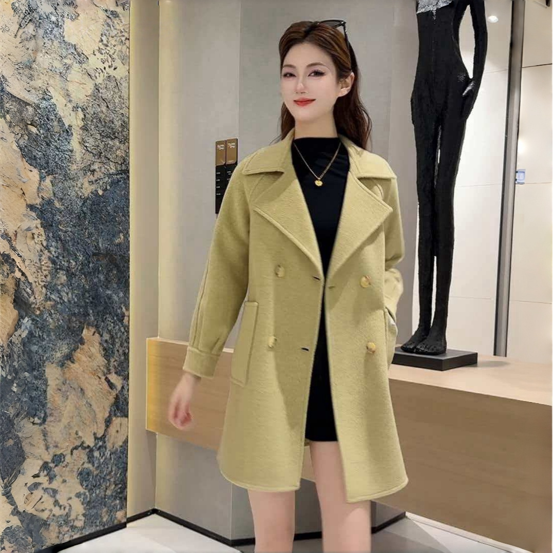 【年货】2025新款韩版显瘦遮肉肉洋气中长款气质大衣女外套11016#1