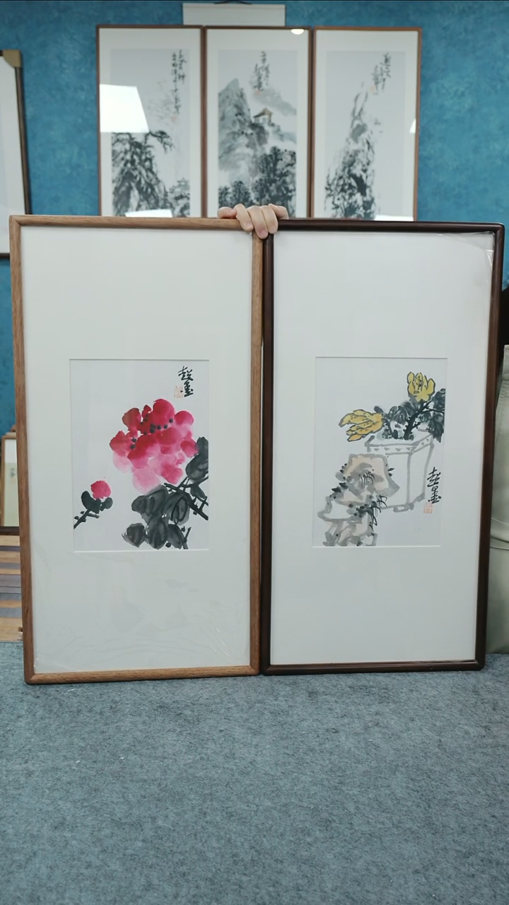 【闪购商品】国画33*66郑志超老师花鸟带框