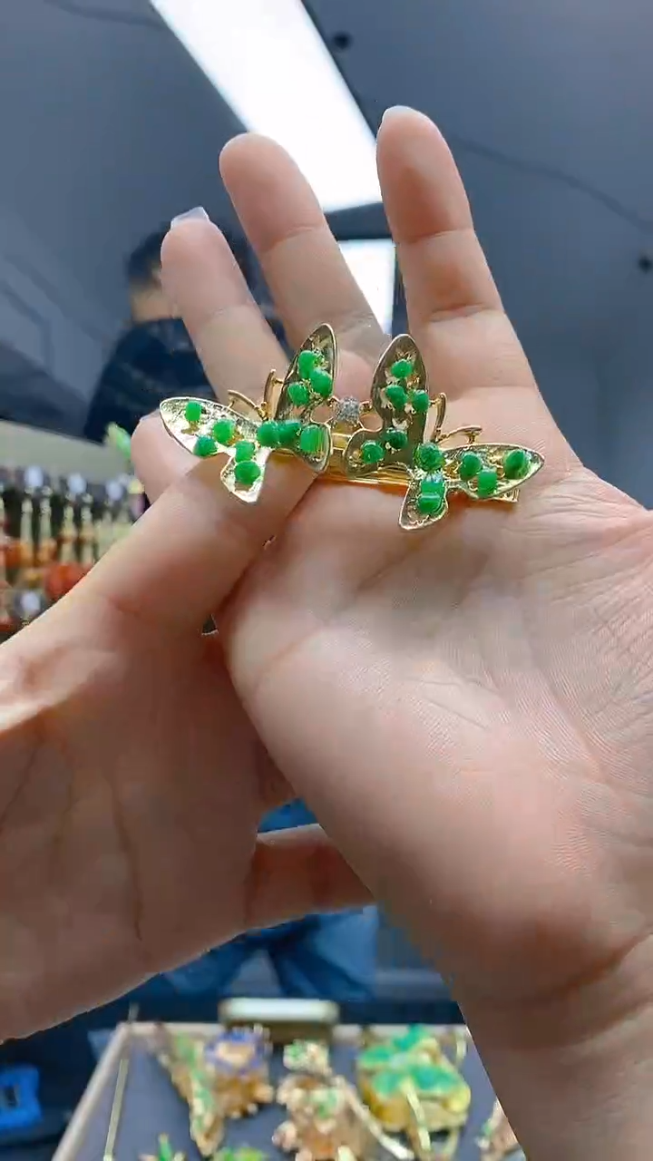 【闪购商品】翡翠耳饰合金208翡翠发簪