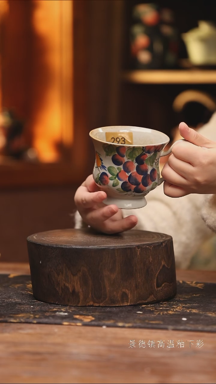 陶瓷景德镇高温釉下手绘陶瓷@L293@