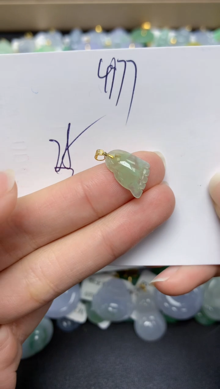 【闪购商品】翡翠颈饰18K金镶嵌 天然翡翠A货