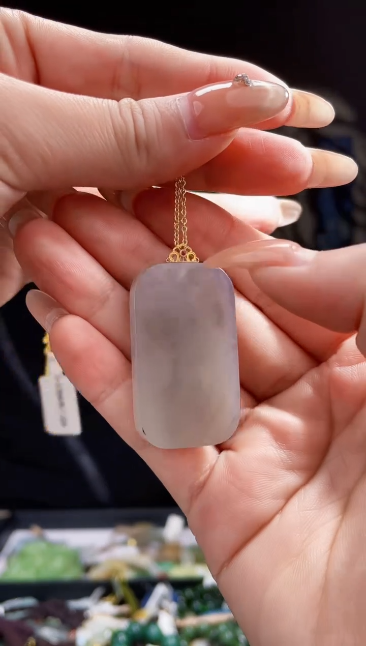 【闪购商品】和田玉颈饰18K金镶嵌拍一发一拍一发一