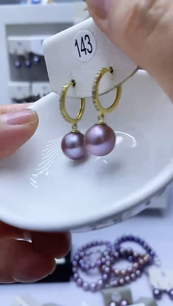 【闪购商品】淡水珍珠耳饰银S925镶嵌143