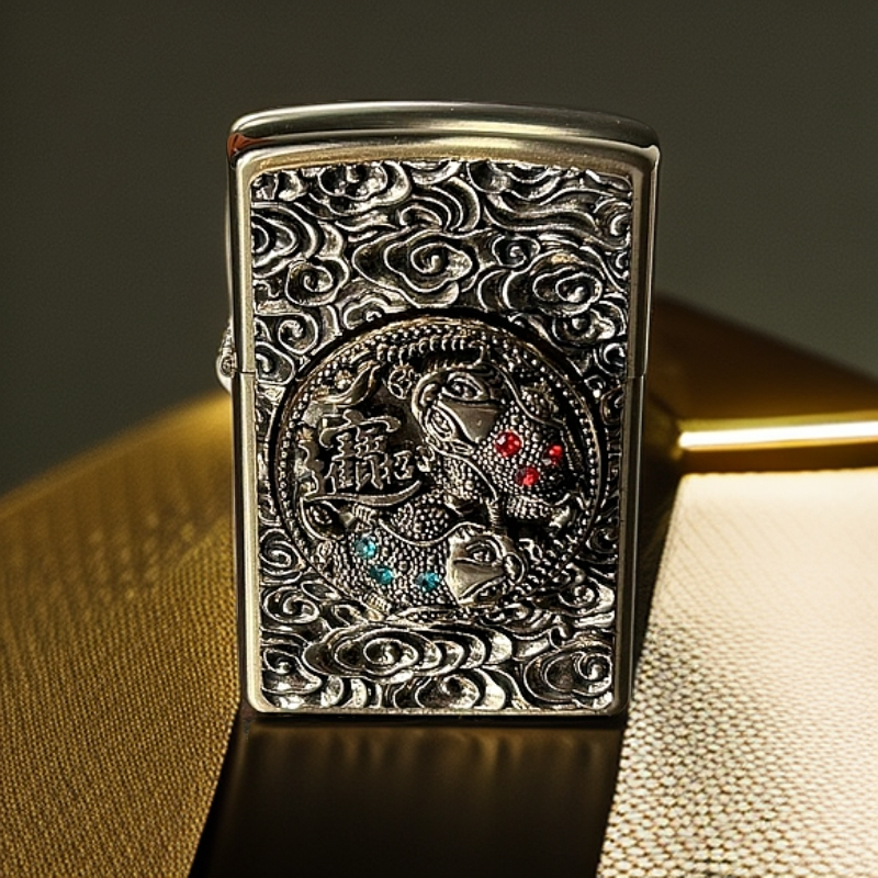 【CF1251J】首领招财金蟾煤油防风打火机