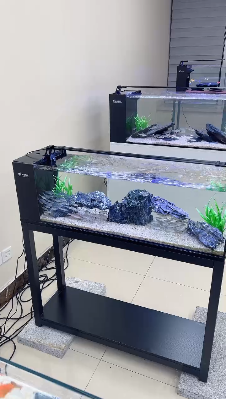 玻璃秋**～100-30-30鱼缸带设备不带造景带架子