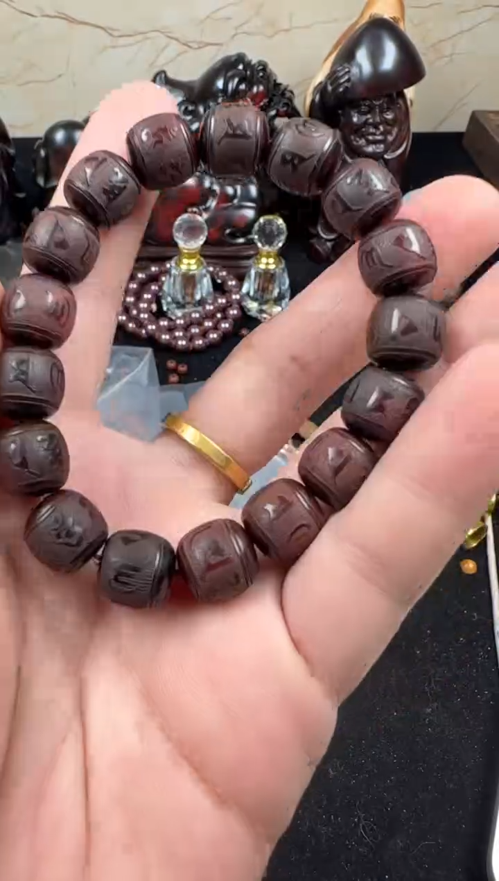 小叶紫檀手串/手链单圈老型12mm六字款