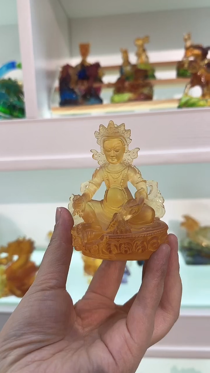 手工艺品琉璃黄财神