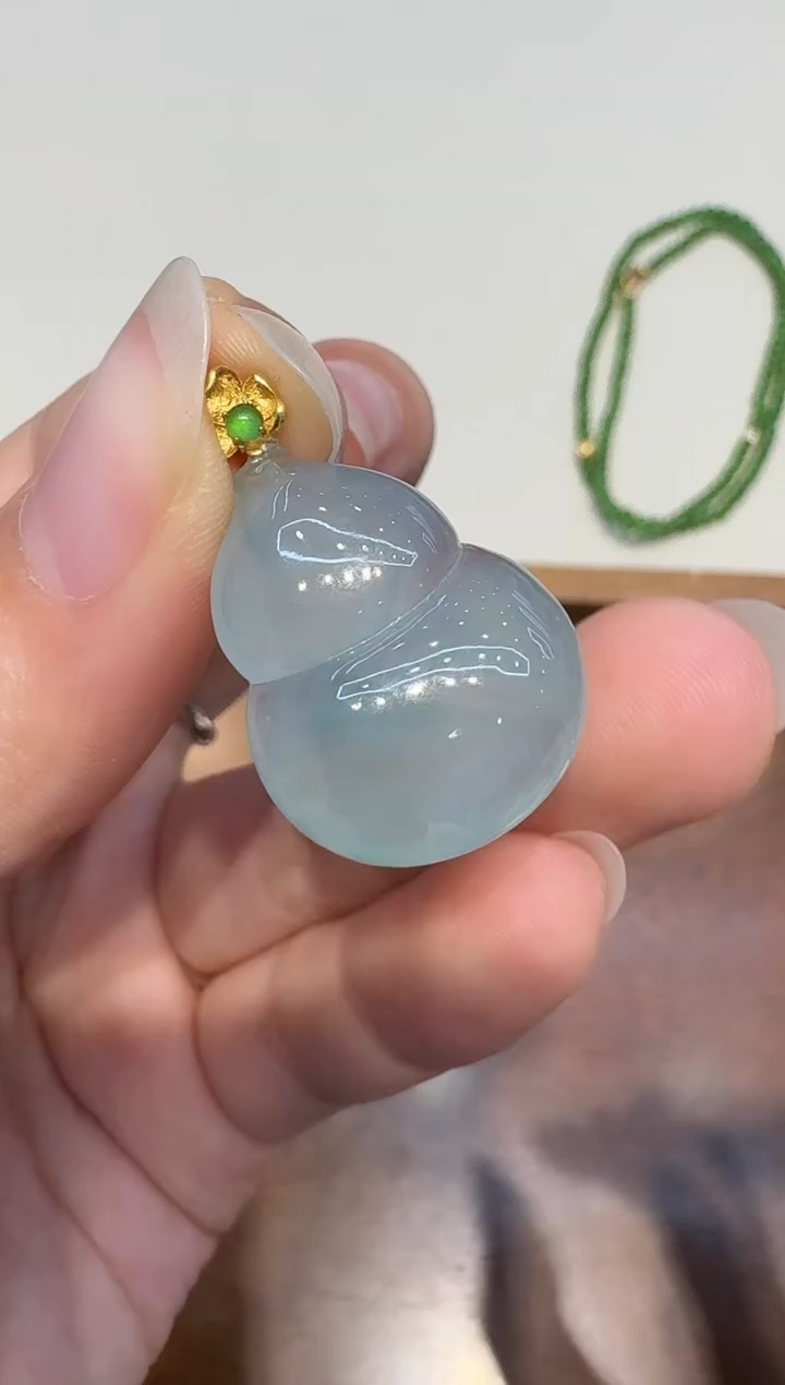 翡翠18K金镶嵌颈饰X0815-512-252