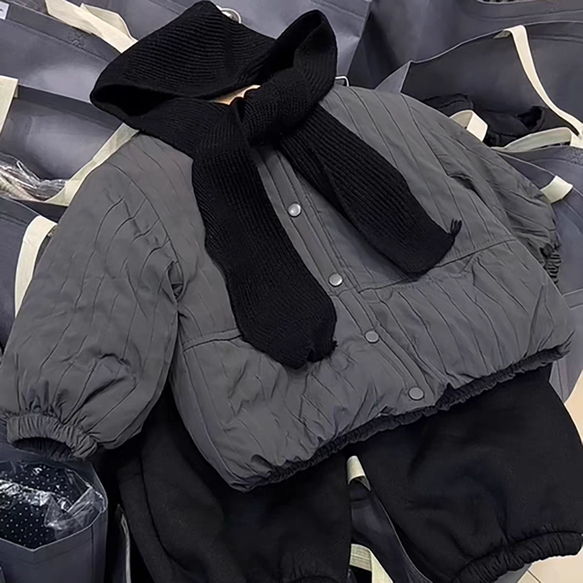 韩国童装男童棉服冬季韩版加厚痞帅潮酷冬装儿童加绒外套