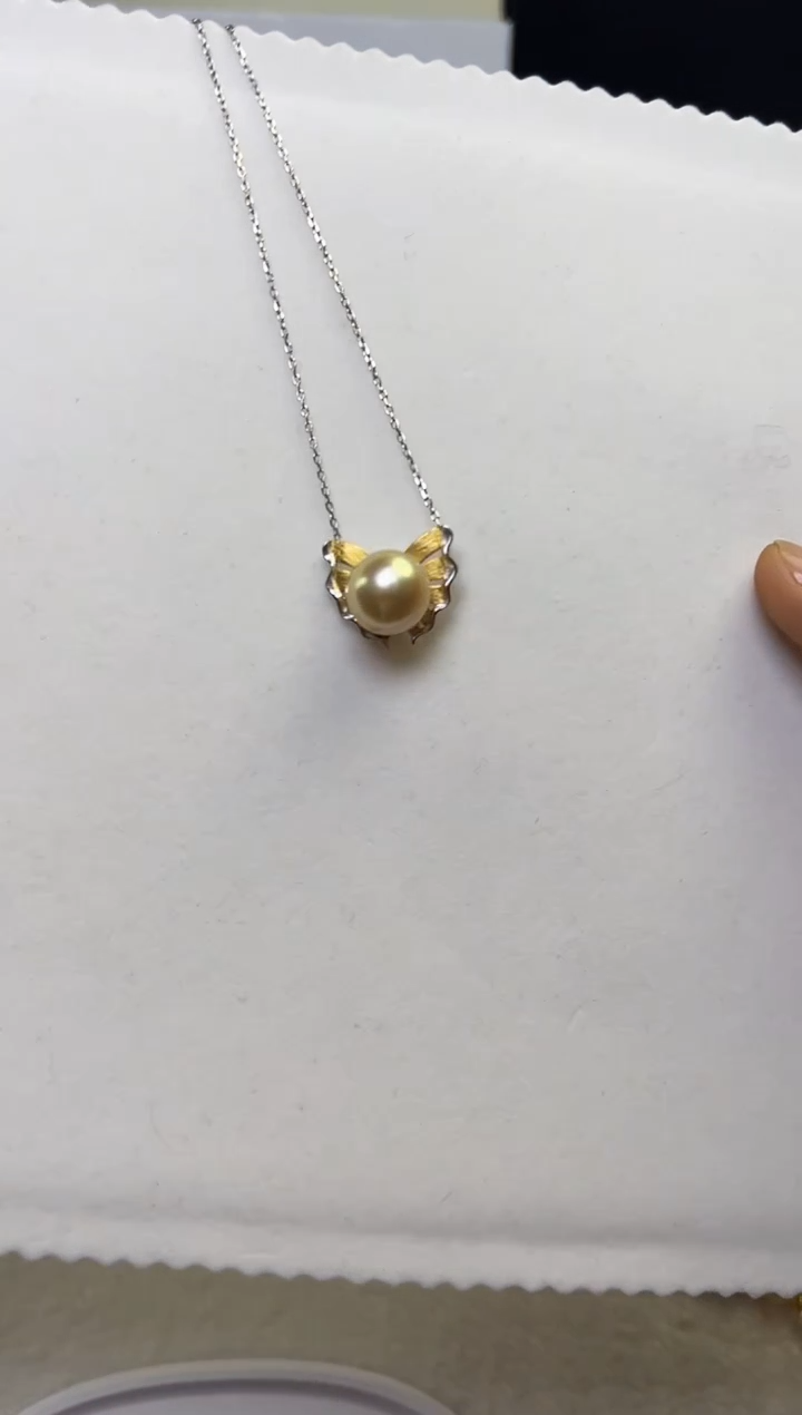 颈饰银S925镶嵌海水珍珠珍珠