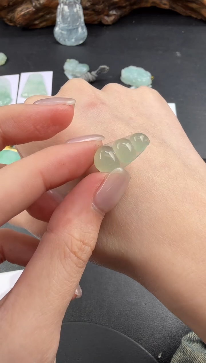 吊坠(不含链)未镶嵌翡翠翡翠饰品-358 啊啊
