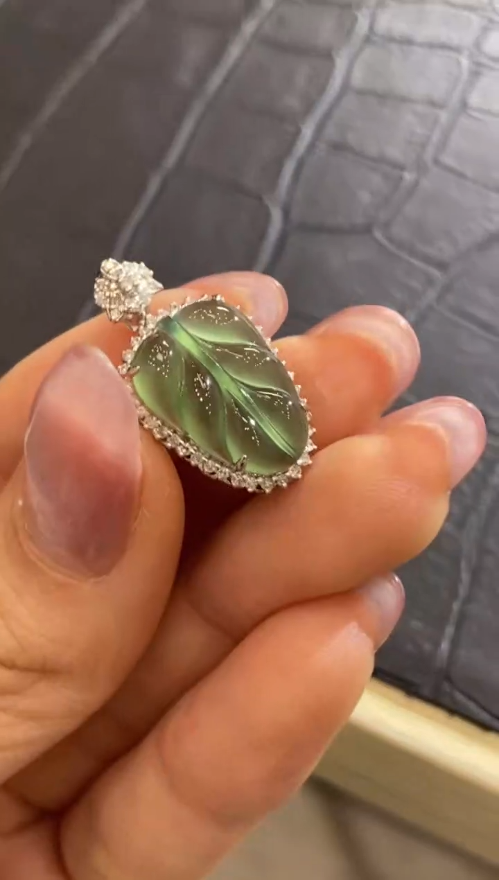 【闪购商品】翡翠颈饰18K金镶嵌收到货48小时鉴赏期（超时不退不换）