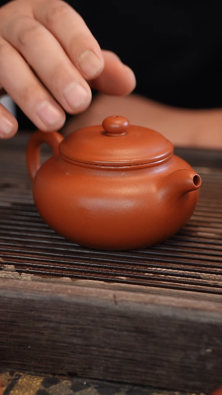 茶壶紫砂仿古 朱泥 半手工 280cc