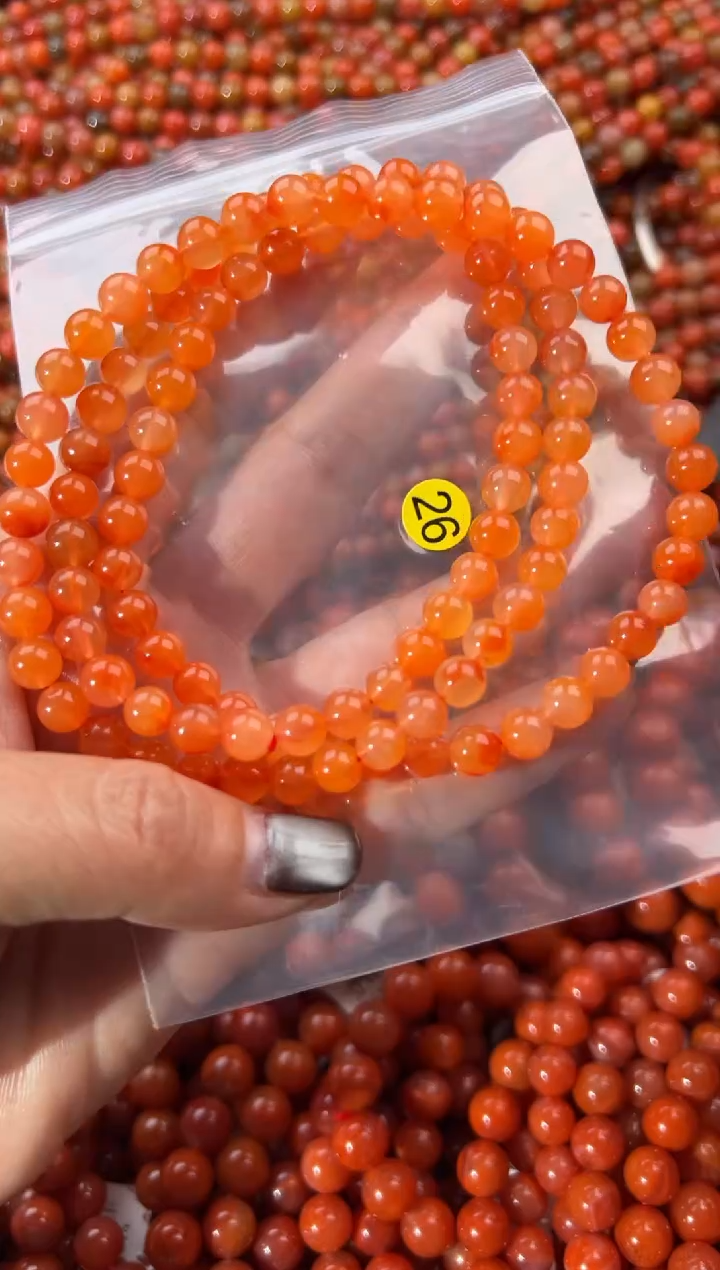 未镶嵌手串南红玛瑙6+