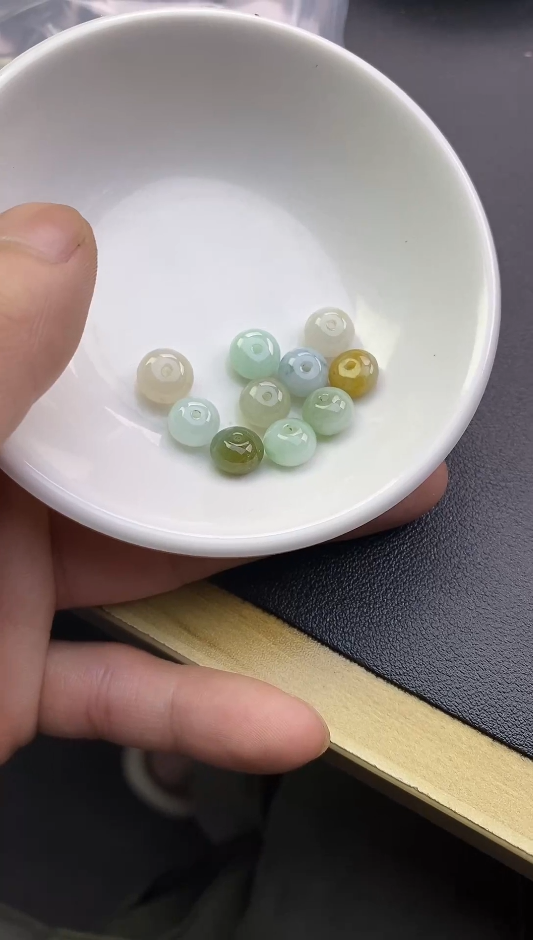 翡翠散珠未镶嵌3天然A货翡翠散珠卡6+