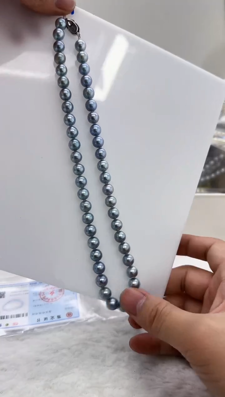 【闪购商品】海水珍珠DA未镶嵌灰珠串8 t840