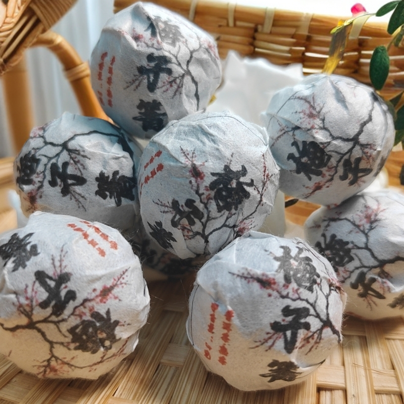 【梅子箐熟茶.龙珠】2017年春茶/樟香/蜜韵/汤感饱满【一颗6-8克】