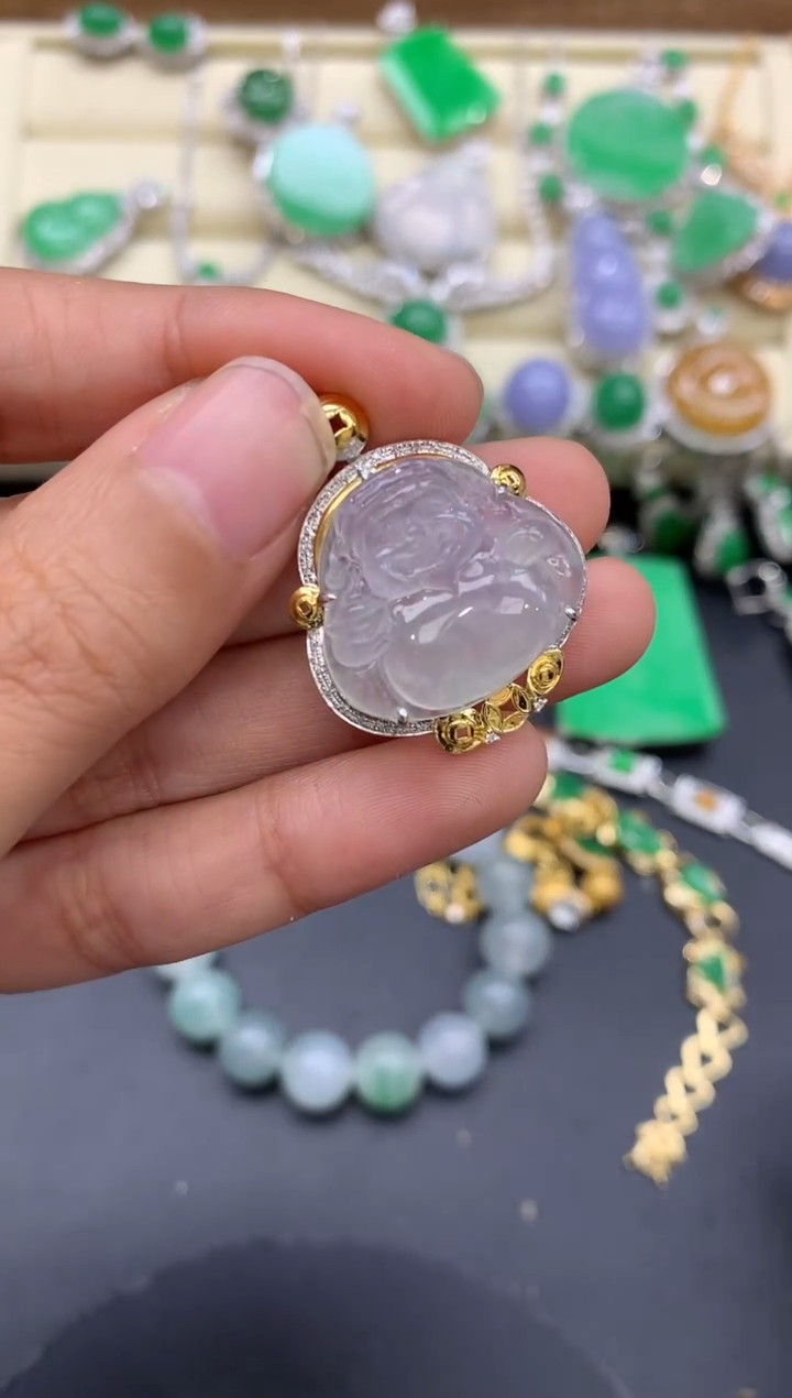 【闪购商品】翡翠颈饰18K金镶嵌163-中国好珍宝