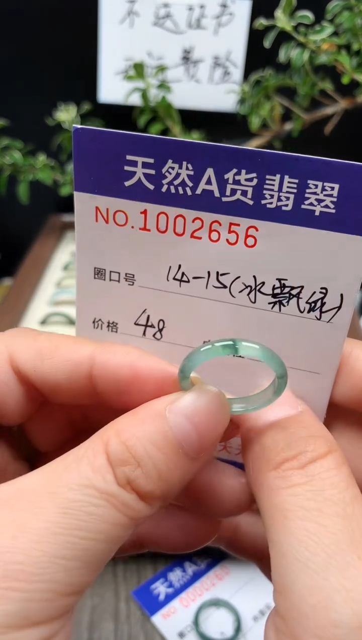 未镶嵌戒指翡翠14-15#