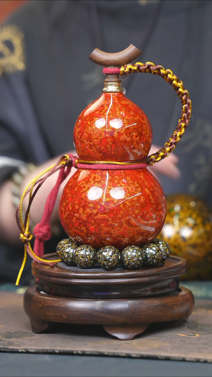 【闪购商品】YG226大漆酒葫芦不包手串及旋转底座