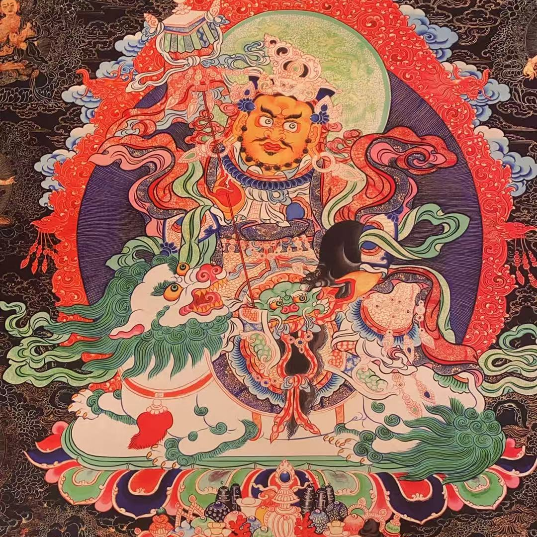 精美财宝天王唐卡tk16011